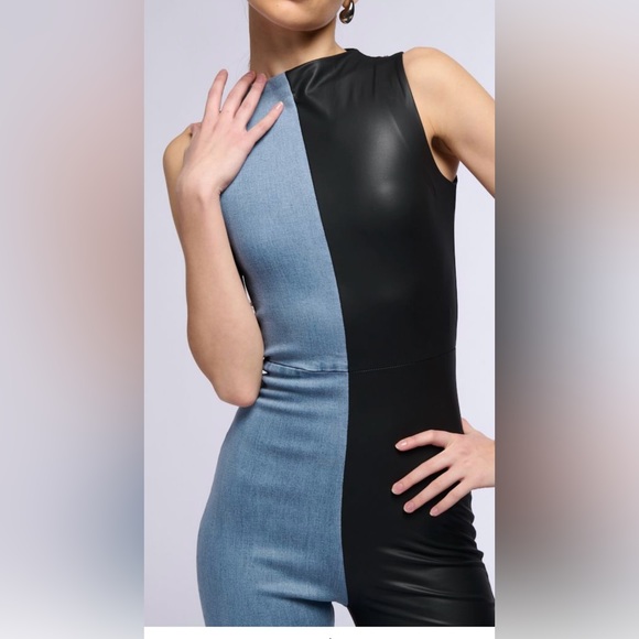 CONNIE STRETCHY TWO
TONE JUMPSUIT Size medium - Picture 5 of 9